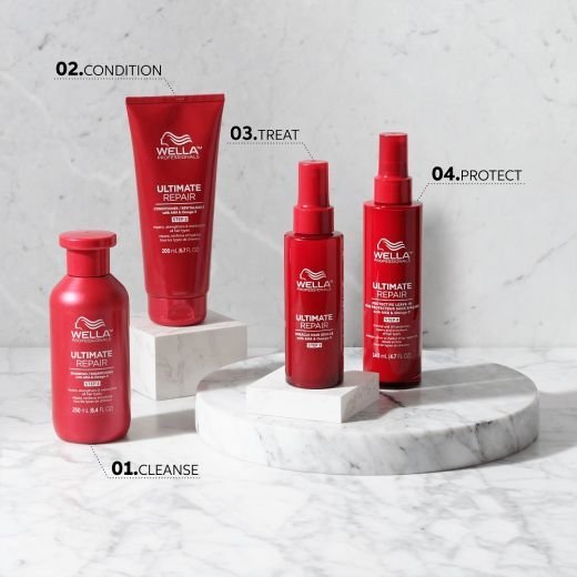 WELLA PROFESSIONALS ULTIMATE REPAIR NENUSKALAUJAMA APSAUGA STEP 4, 5IN1